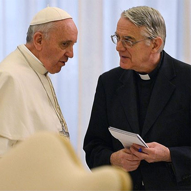 Federico Lombardi con Papa Francesco
